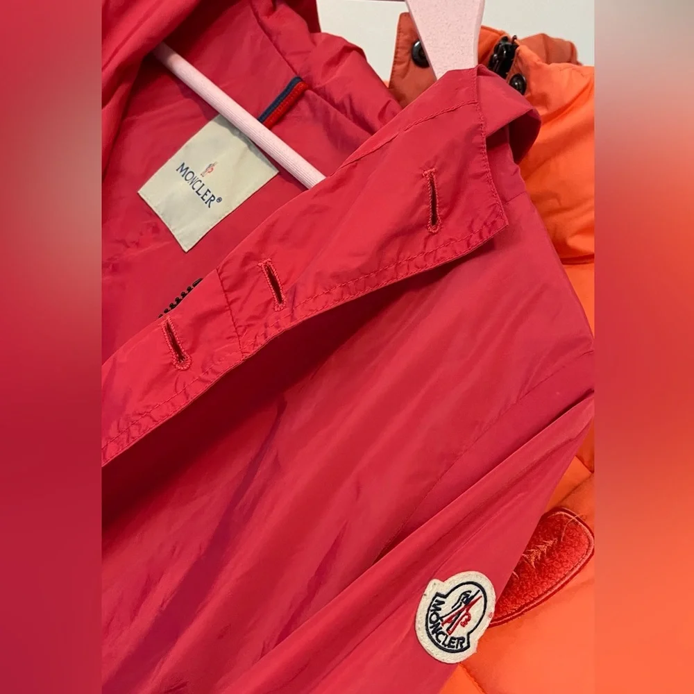 Moncler Vibrant Red/Pink windbreaker Jacket size small - Picture 10 of 12